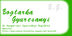 boglarka gyurcsanyi business card